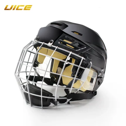 UICE Full Face PP Shell 57-60cm Junior Ice Hockey Helmet Hockey Helmet Combo
